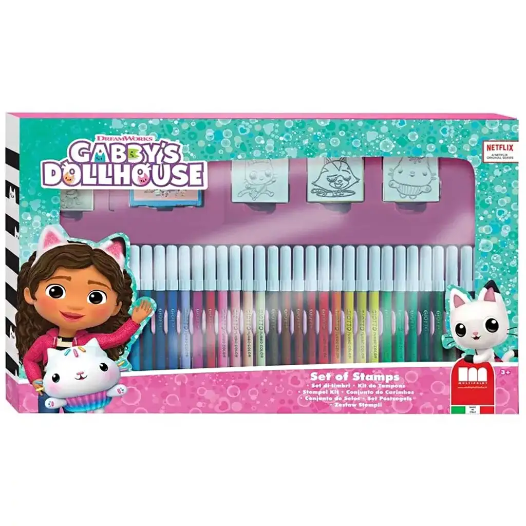 Gabi Puppenhaus 36-teiliges Stempelset mit Filzstift - Multiprint