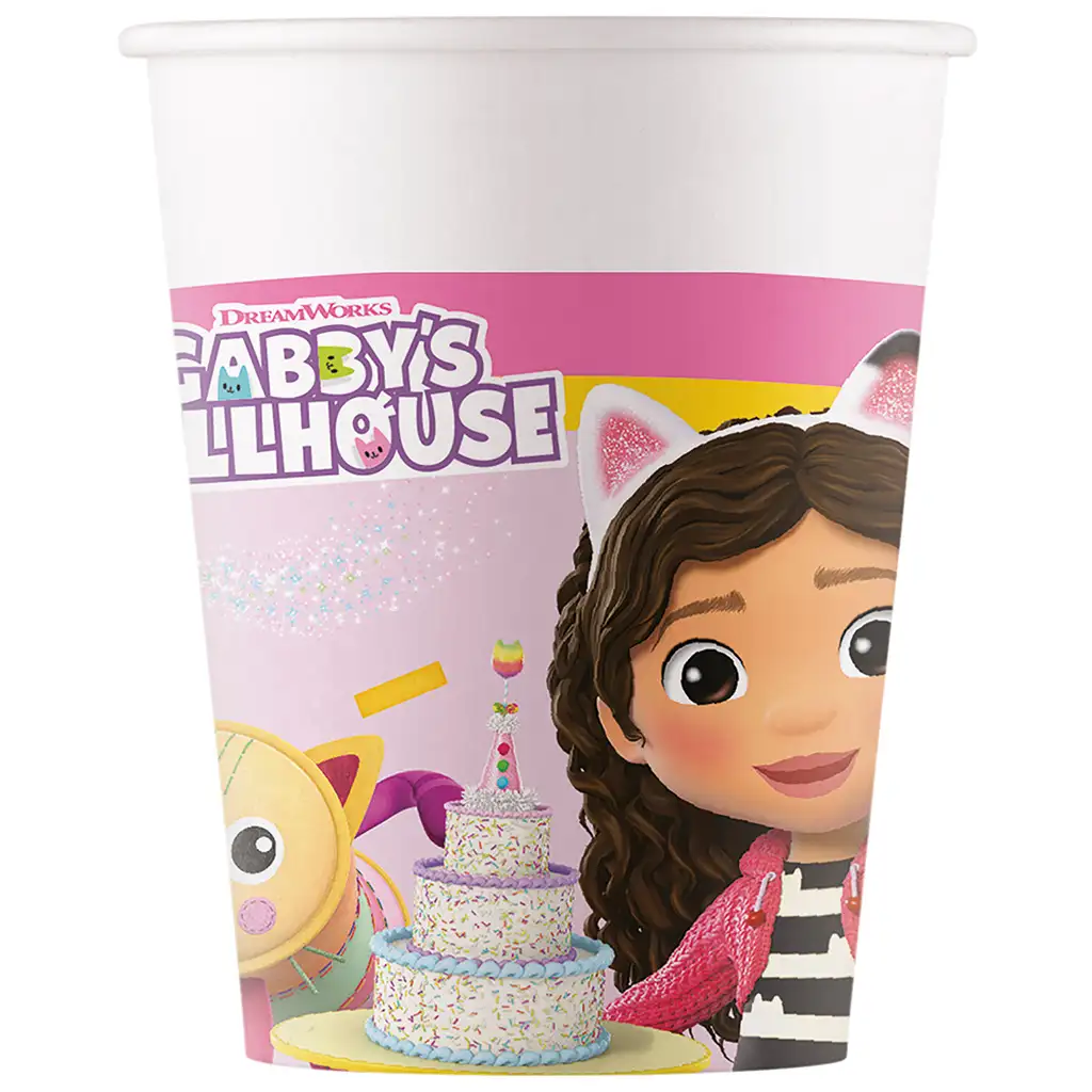 Gabi Puppenhaus 8-teiliges Pappbecher-Set 200ml