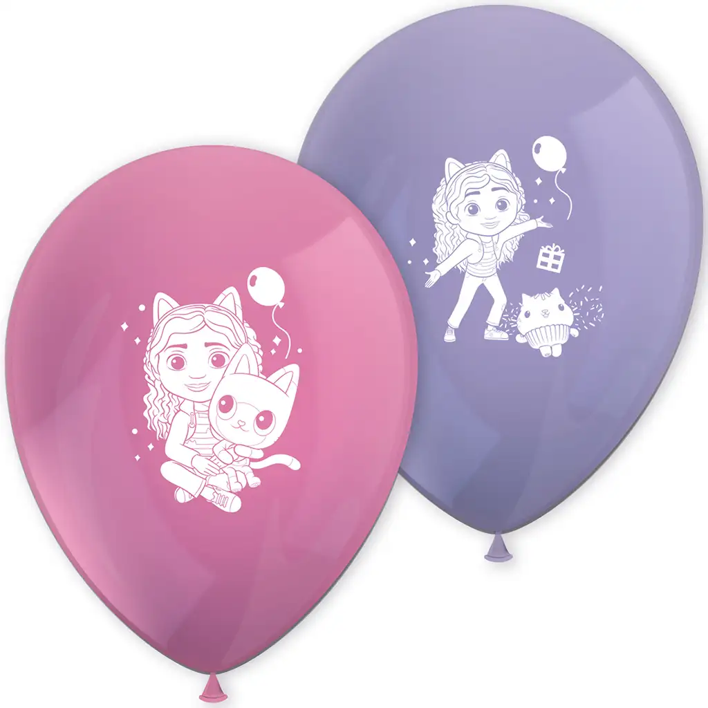 Gabi Puppenhaus gemusterte Latexballons 8er-Set