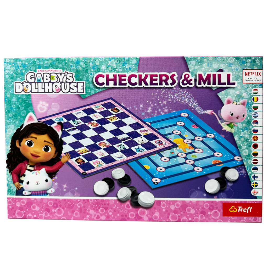 Gabis Puppenhaus Dame und Mühle Gesellschaftsspiel – Trefl