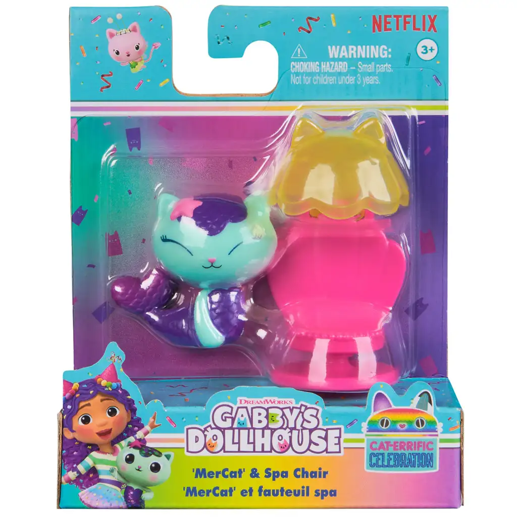 Gabis Puppenhaus: Magischer Spa-Stuhl der Meerjungfrauenkatze Spielset - Spin Master
