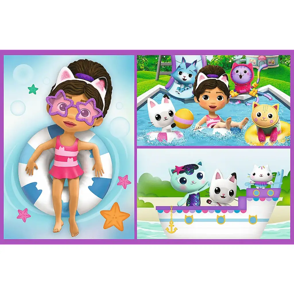 Gabis Puppenhaus ein spielerischer Tag 2x70-teiliges Puzzle - Trefl kép 3