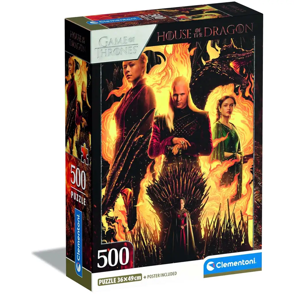 Game of Thrones Haus des Drachen 500-teiliges Puzzle - Clementoni