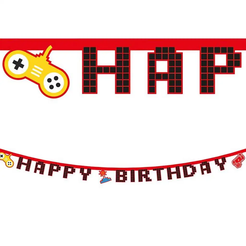 Gamer-Motiv-Party-Banner 200cm