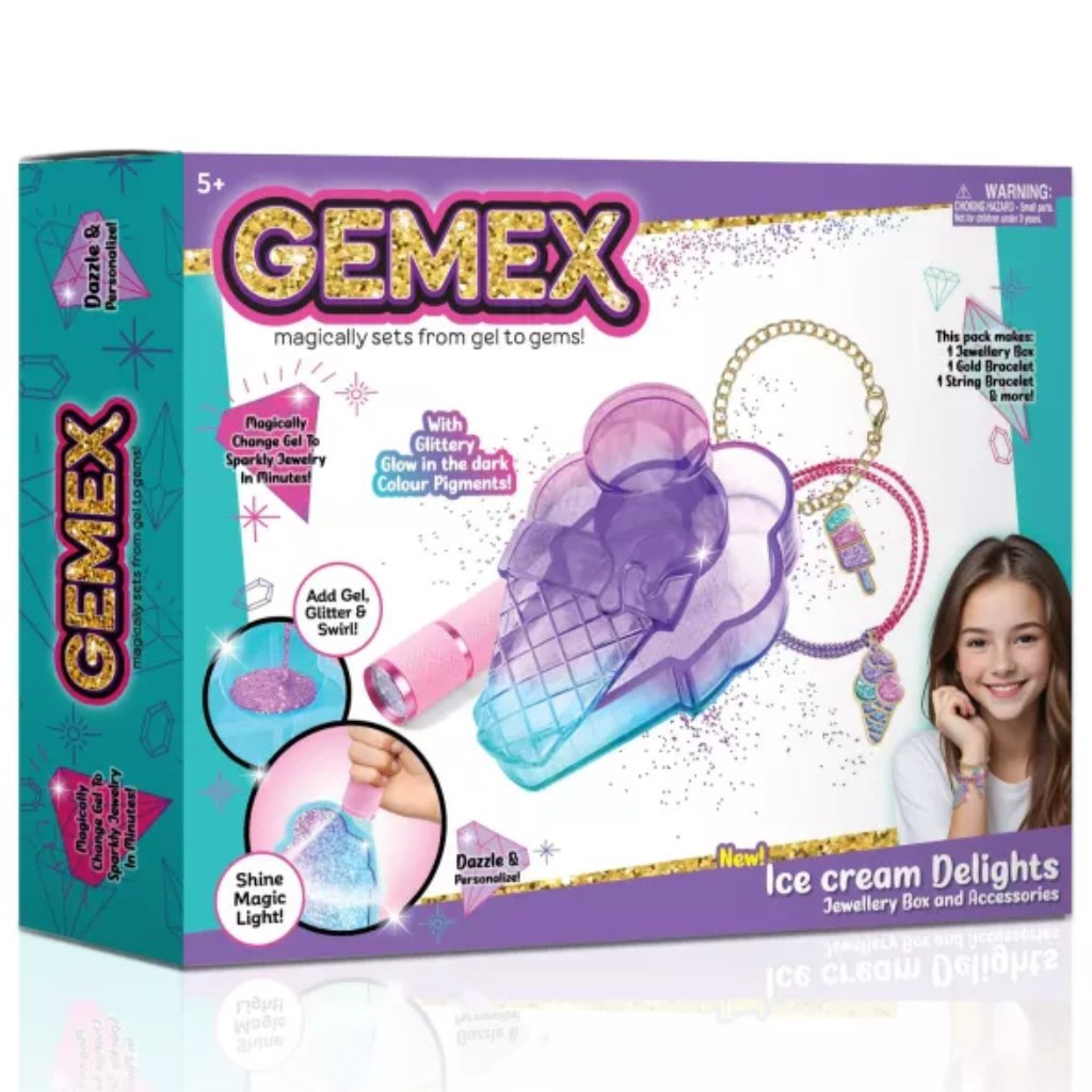 Gemex: Edelsteine aus Gel Eiskrem-Schmuckset