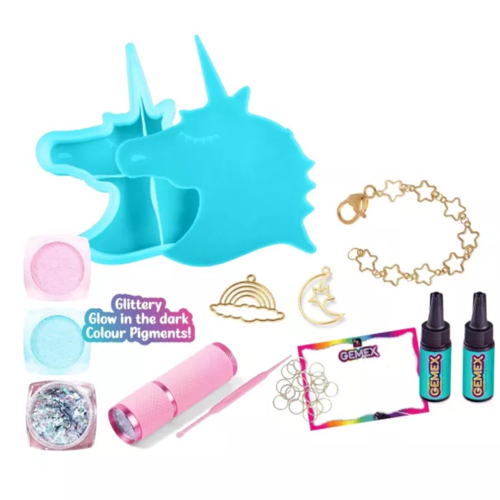 Gemex: Schmuck-Set zur Herstellung eines Edelstein-Einhornkopfes aus Gel kép 2