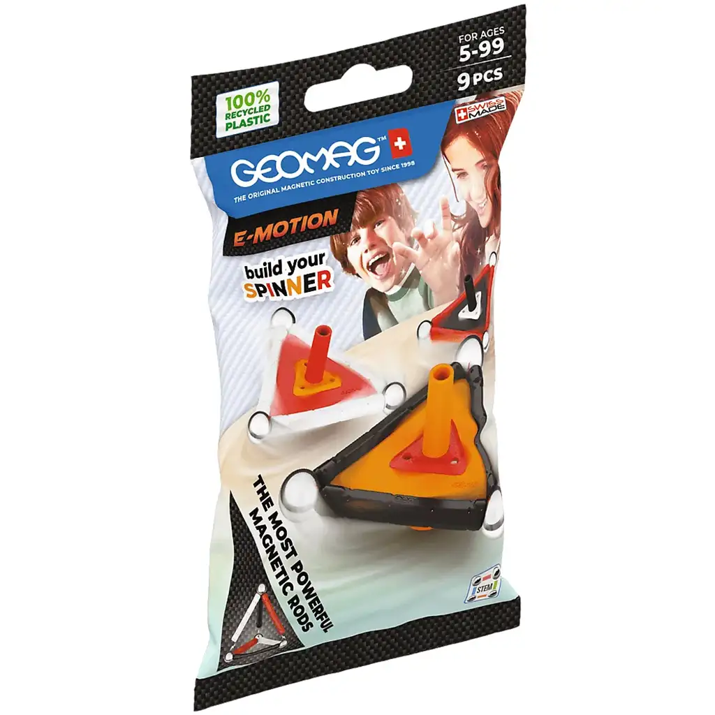 Geomag E-Motion Spinner magnetisches Konstruktionsspielzeug 9-teiliges Set