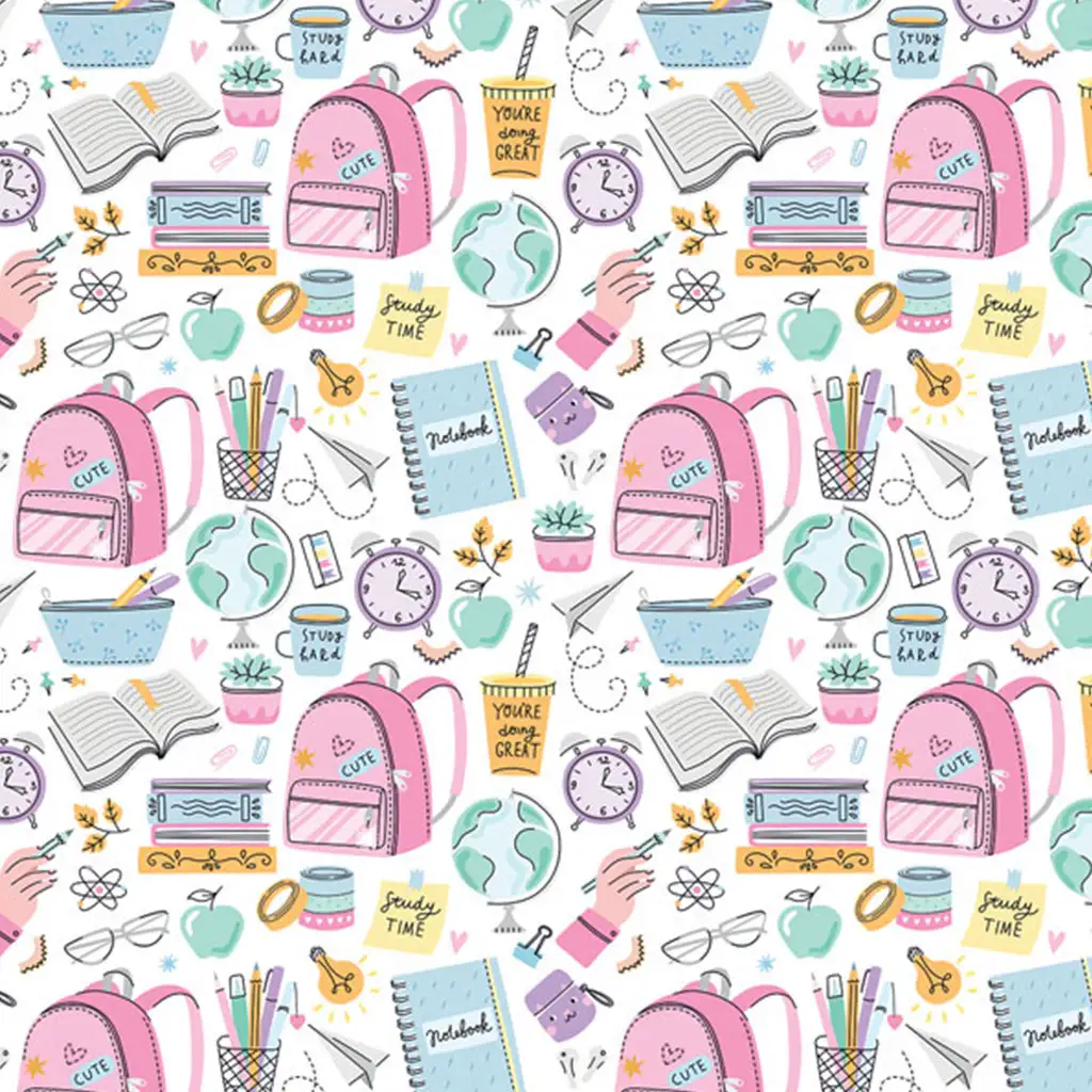 Geschenkpapier mit Lern- und Spaßmotiven, 100x70 cm