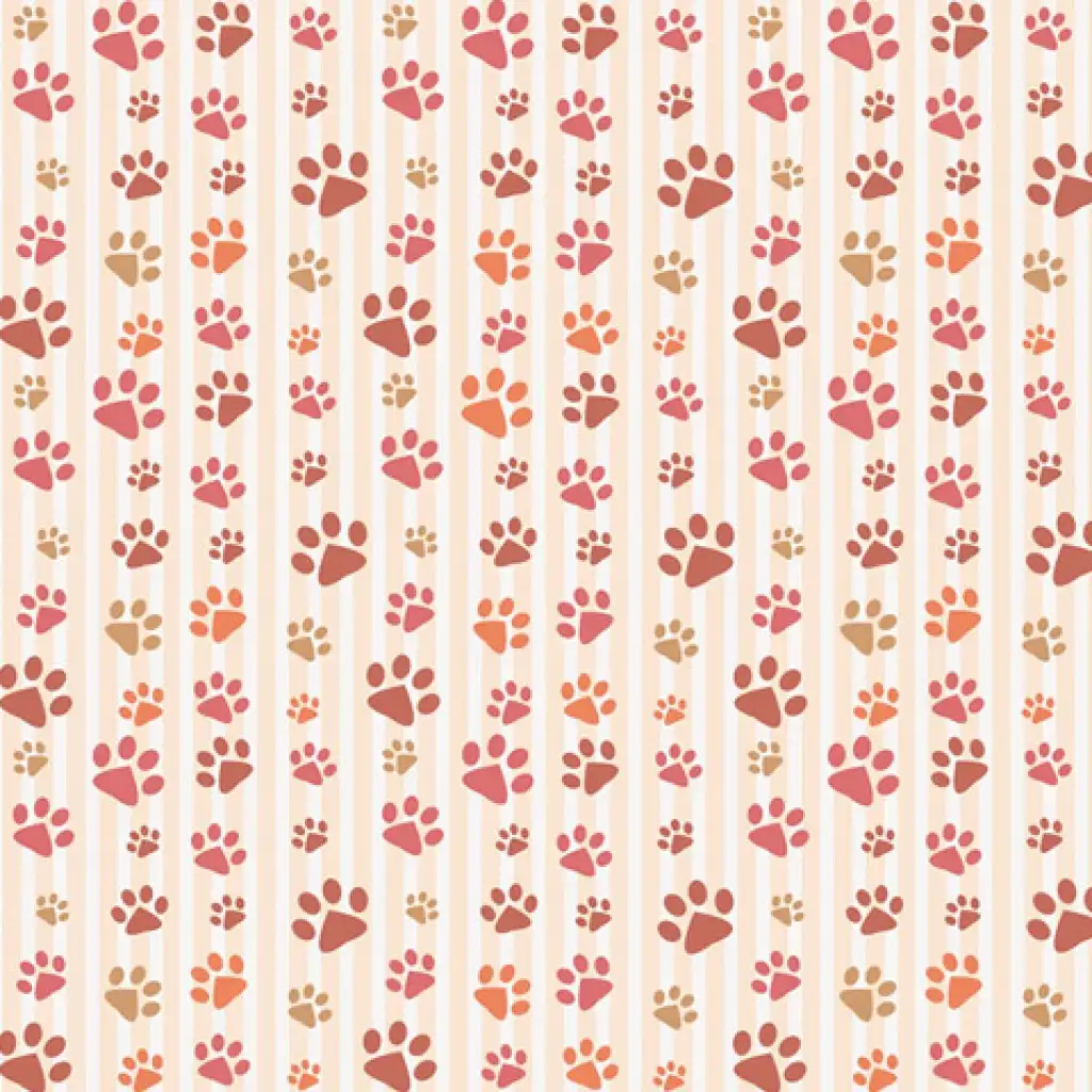 Geschenkpapier mit pastellrosa Pfotenabdrücken, 100x70 cm