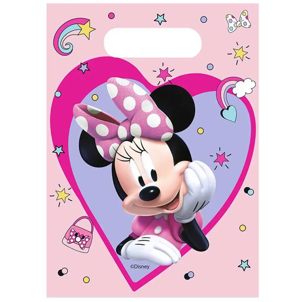Geschenktasche mit Minnie-Maus-Muster, 6er-Set