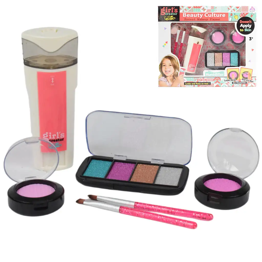 Girls Creator: Realistisches Schminkset mit Luftbefeuchter und Pinseln
