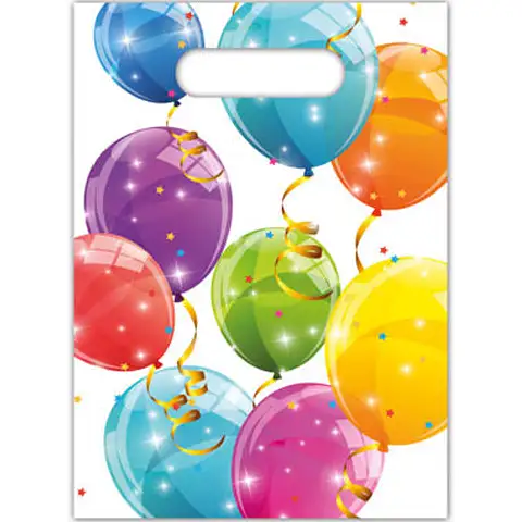 Glänzende Luftballons Party-Tasche 6er-Set