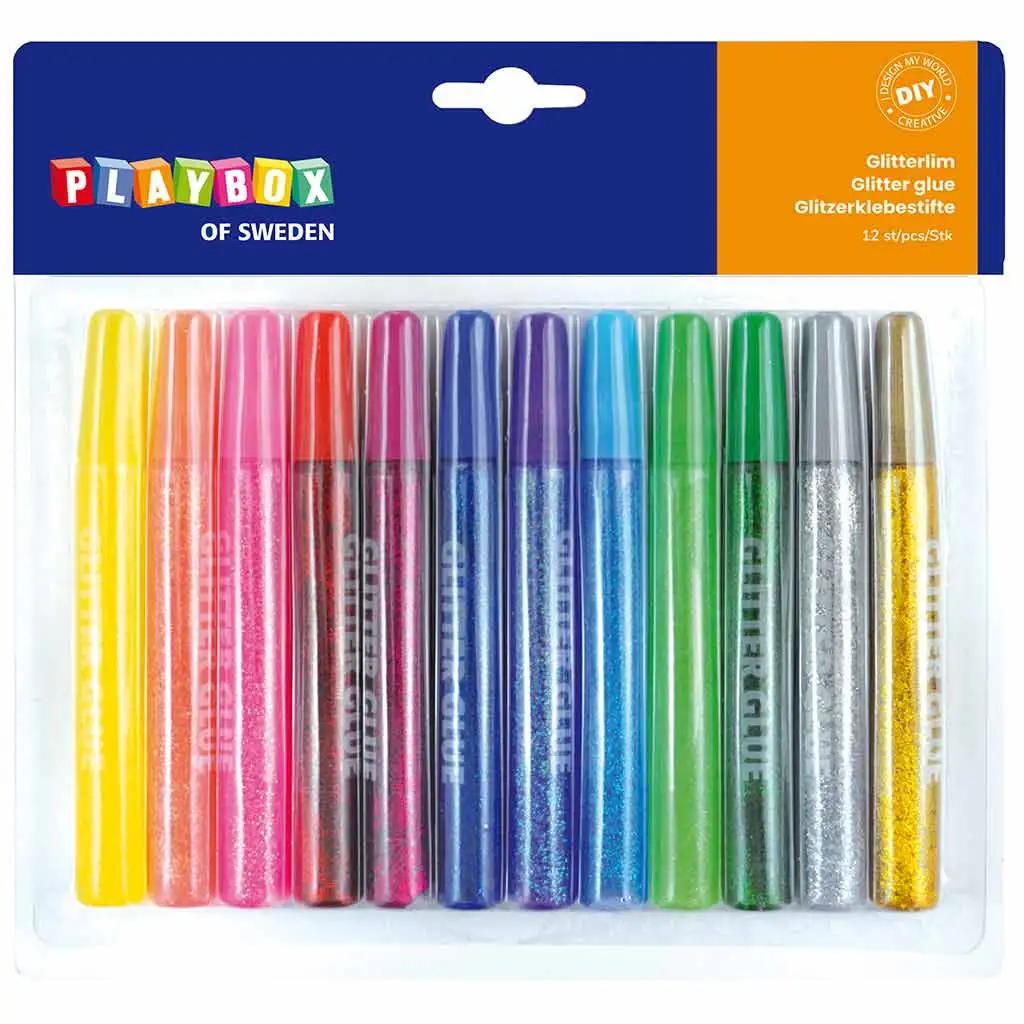 Glitzerkleber-Set in verschiedenen Farben 12x13ml kép 1