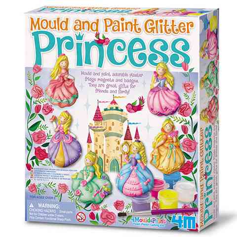 Glitzernde Prinzessin – kreatives Bastelspiel zur Herstellung von Gips-Kühlschrankmagneten