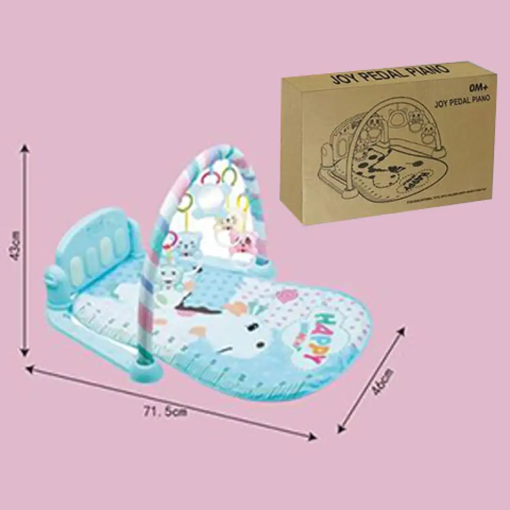 Glückliche Giraffe blaue Spielmatte mit Licht und Ton