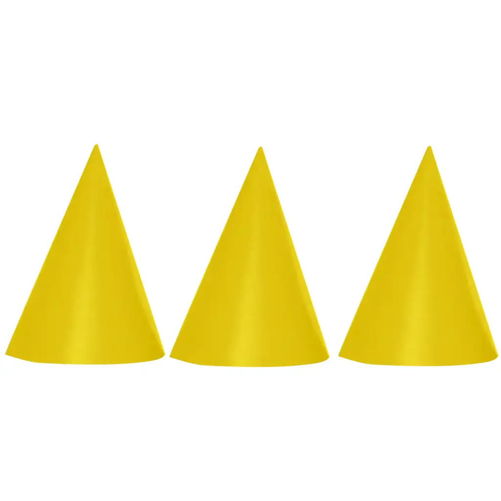 Goldfarbene Partyhüte 6er-Set