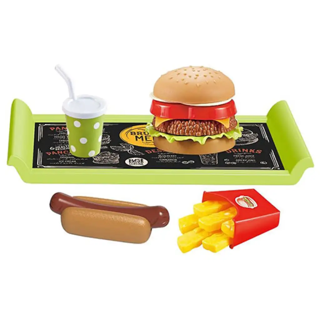 Gourmet-Schnellrestaurant-Menü mit Tablett kép 2