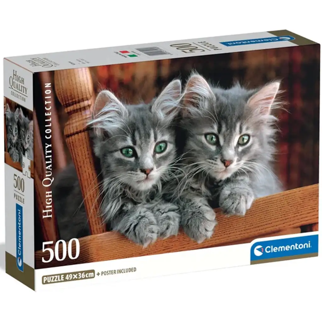Graue Katzen 500-teiliges HQC Kompaktpuzzle - Clementoni