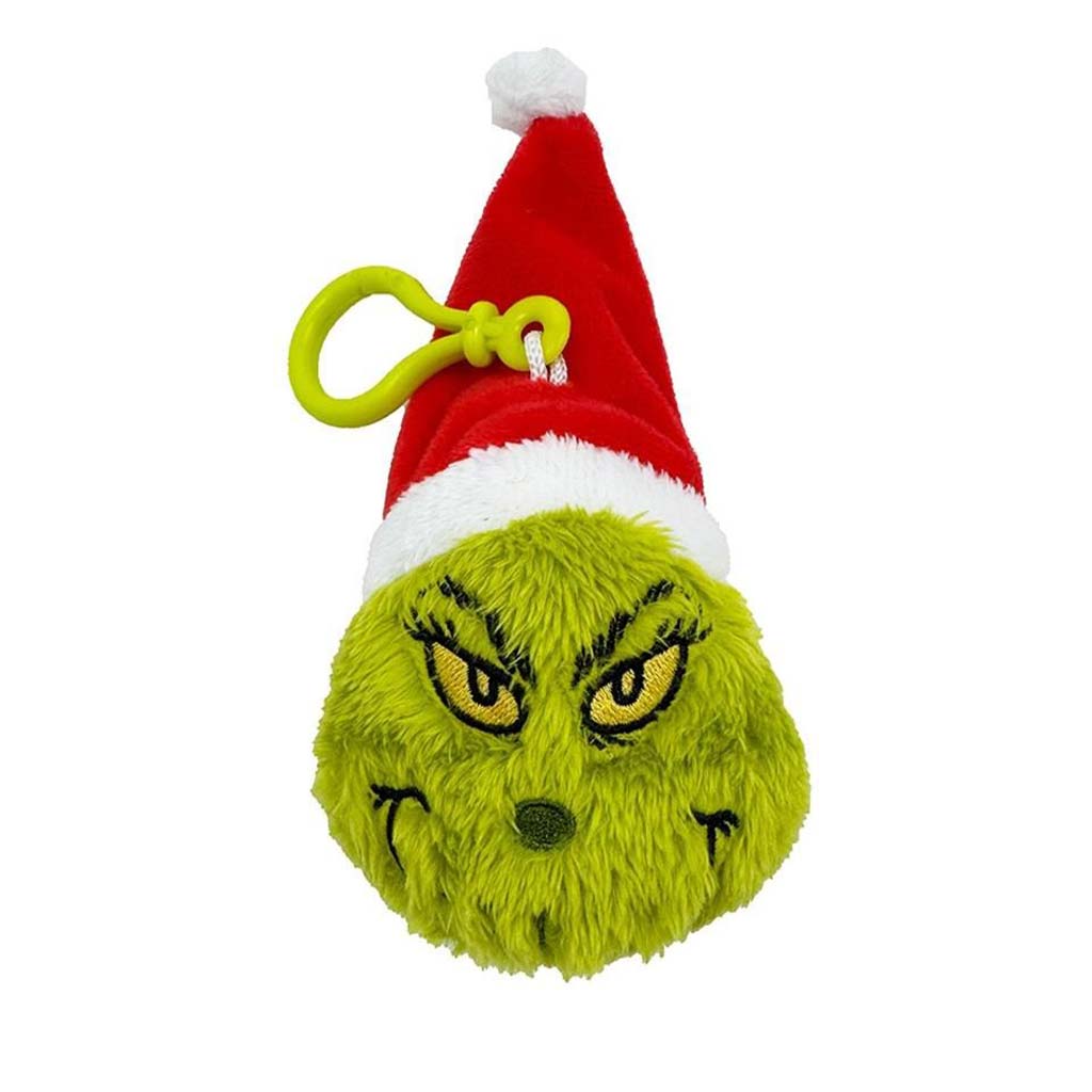 Grinch Plüsch-Schlüsselanhänger mit Nikolausmütze, 8 cm