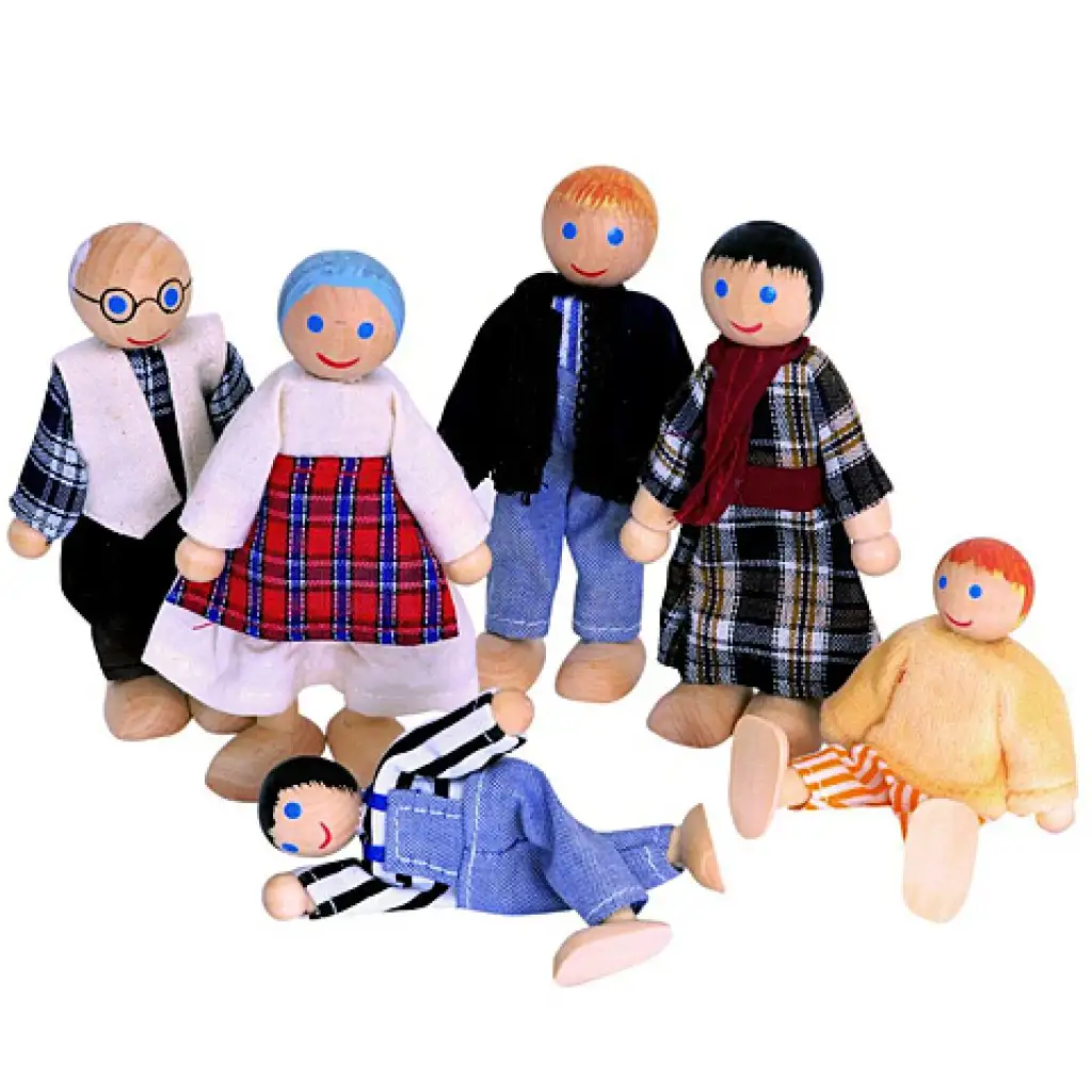 Große Familie Holzpuppen-Set
