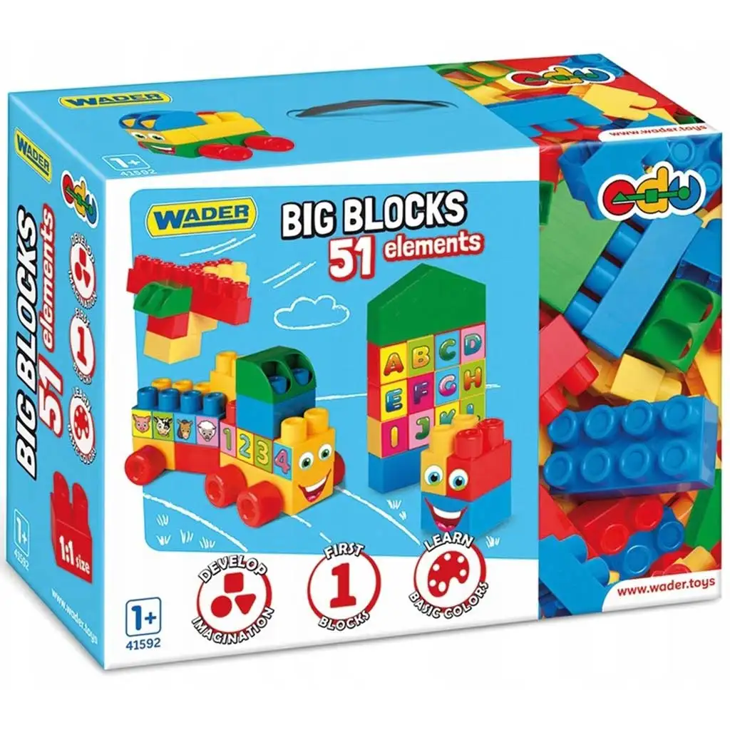 Großes Baustein-Set 51-teilig - Wader