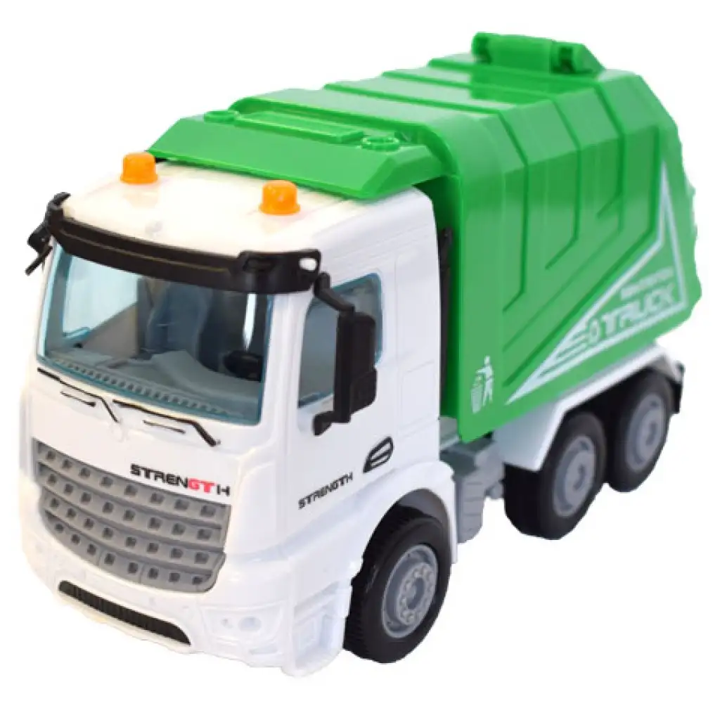 Grüner Müllwagen 17cm kép 2