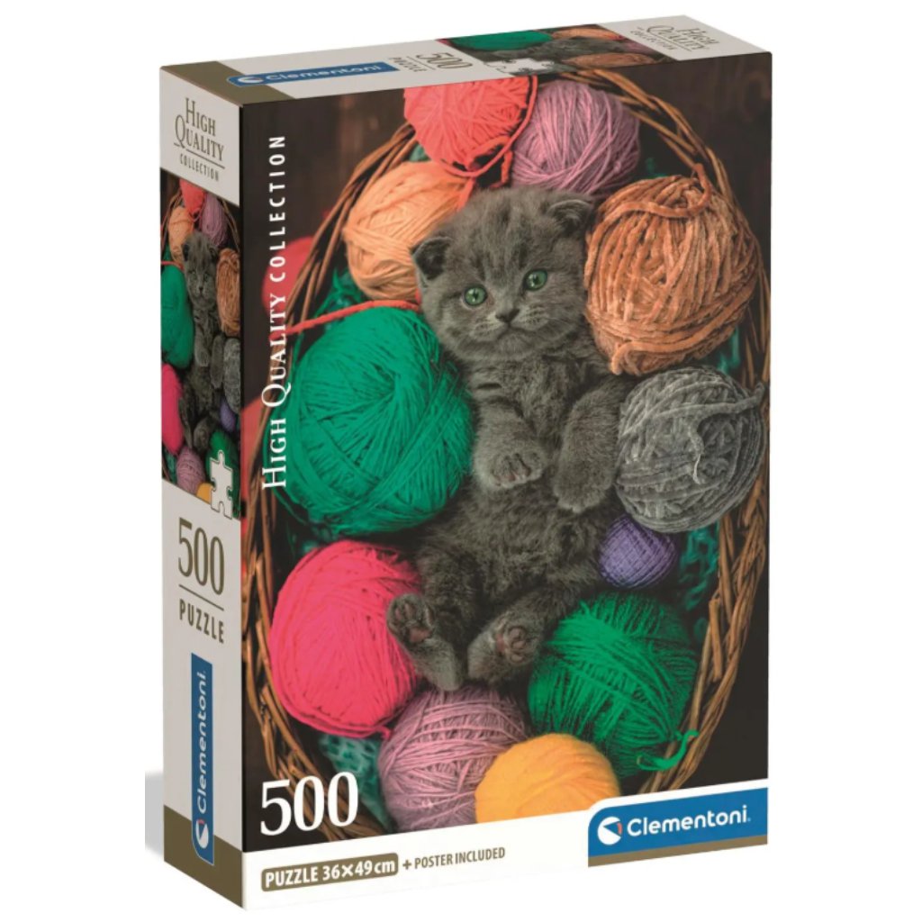 HQC Fluffy Kitten Puzzle, 500-teilig - Clementoni