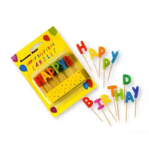 Happy Birthday Buchstabenkerze