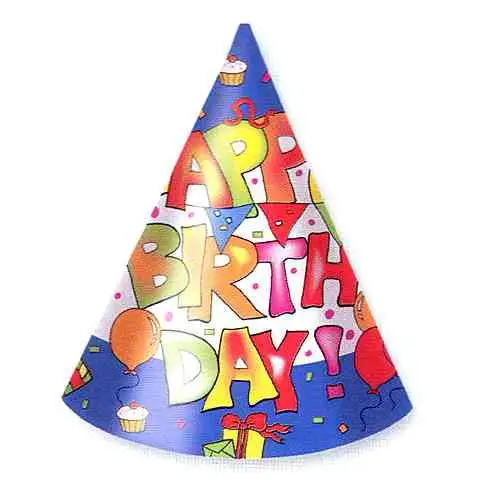 Happy Birthday Partyhüte 6 Stück