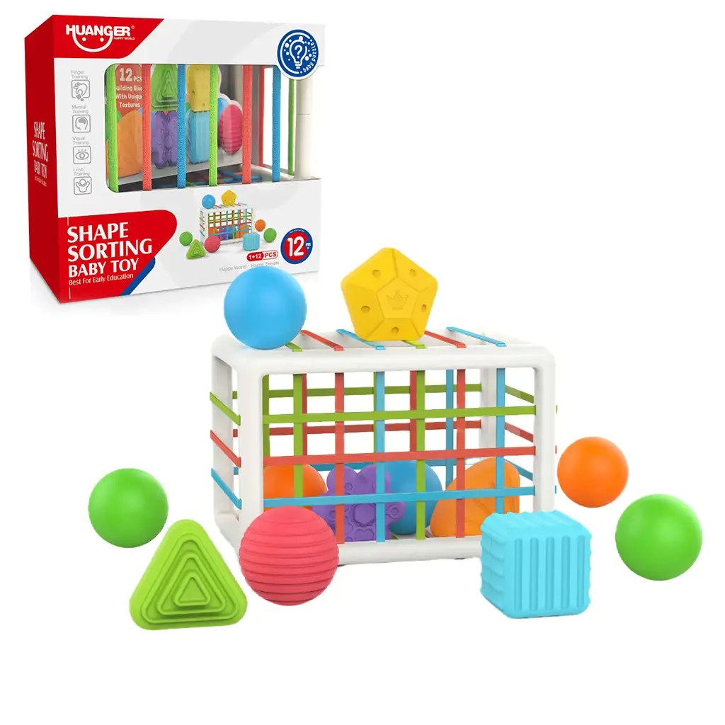 Happy World: Fröhliches Formensortierspiel mit 12 Teilen zur Fähigkeitsentwicklung