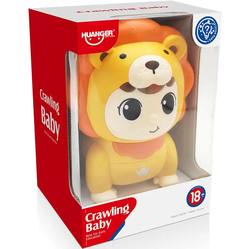 Happy World: Krabbelndes Baby im Löwenkostüm 13x17cm kép 3