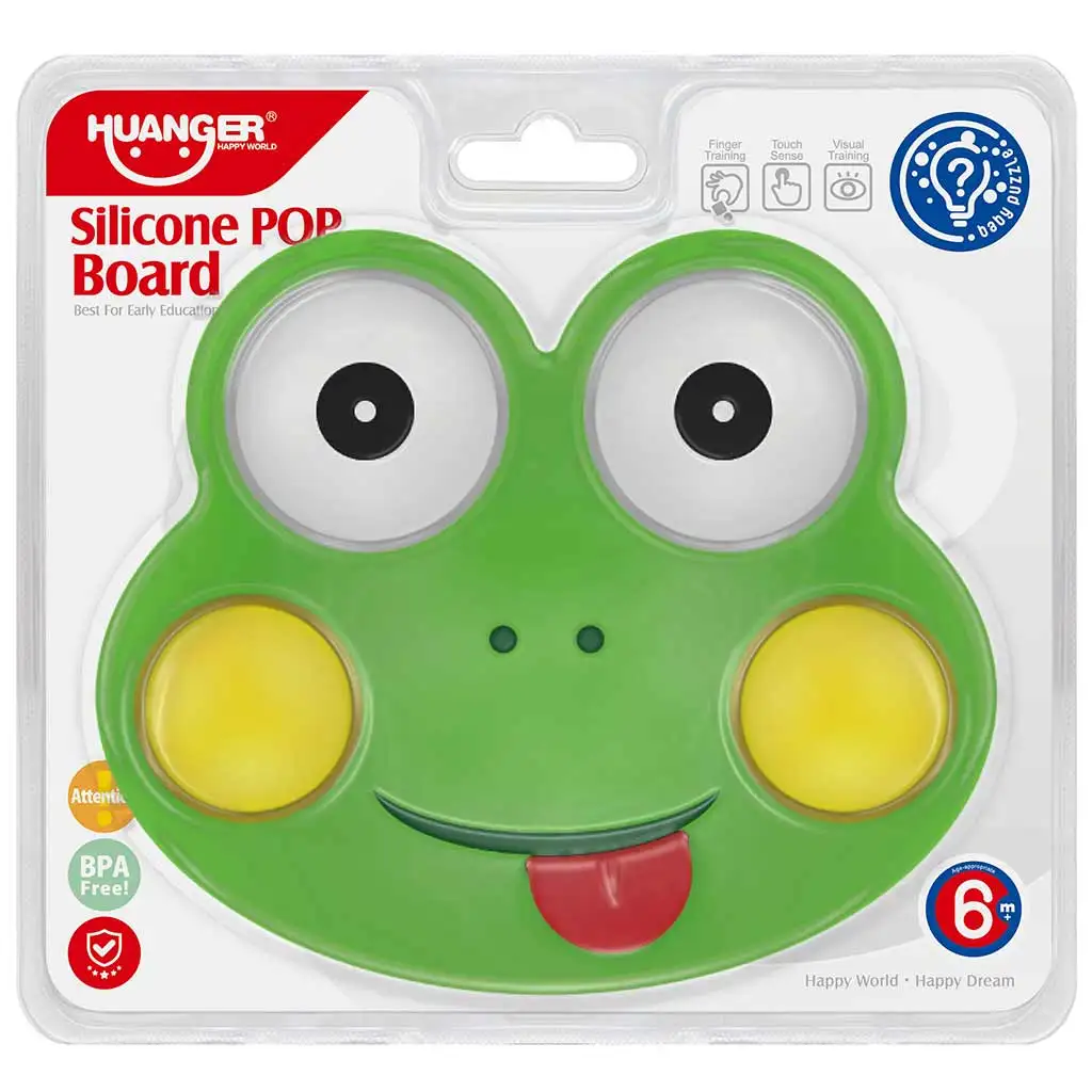 Happy World: Pop it! Beruhigender Froschfreund, entwicklungsförderndes Babyspielzeug