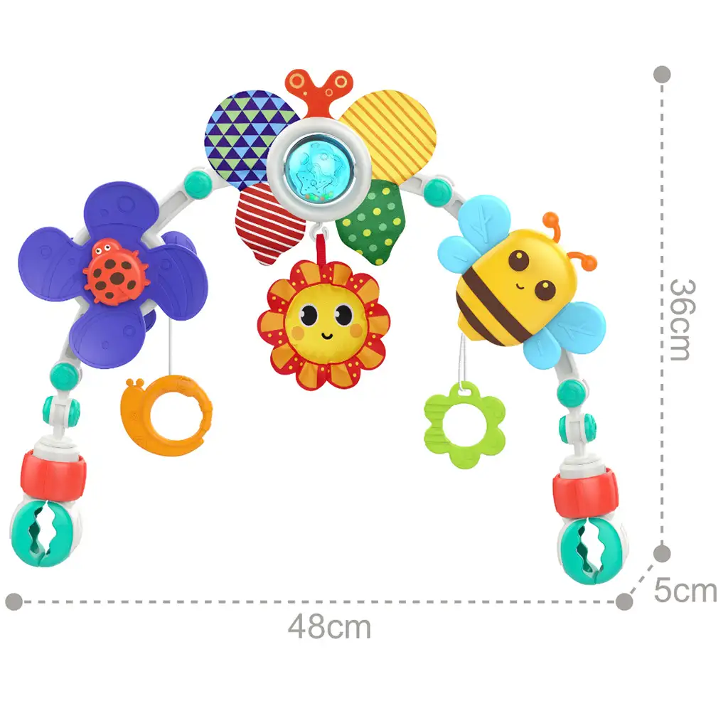 Happy World: Süße Tiere Spielbogen für das Babybett kép 3