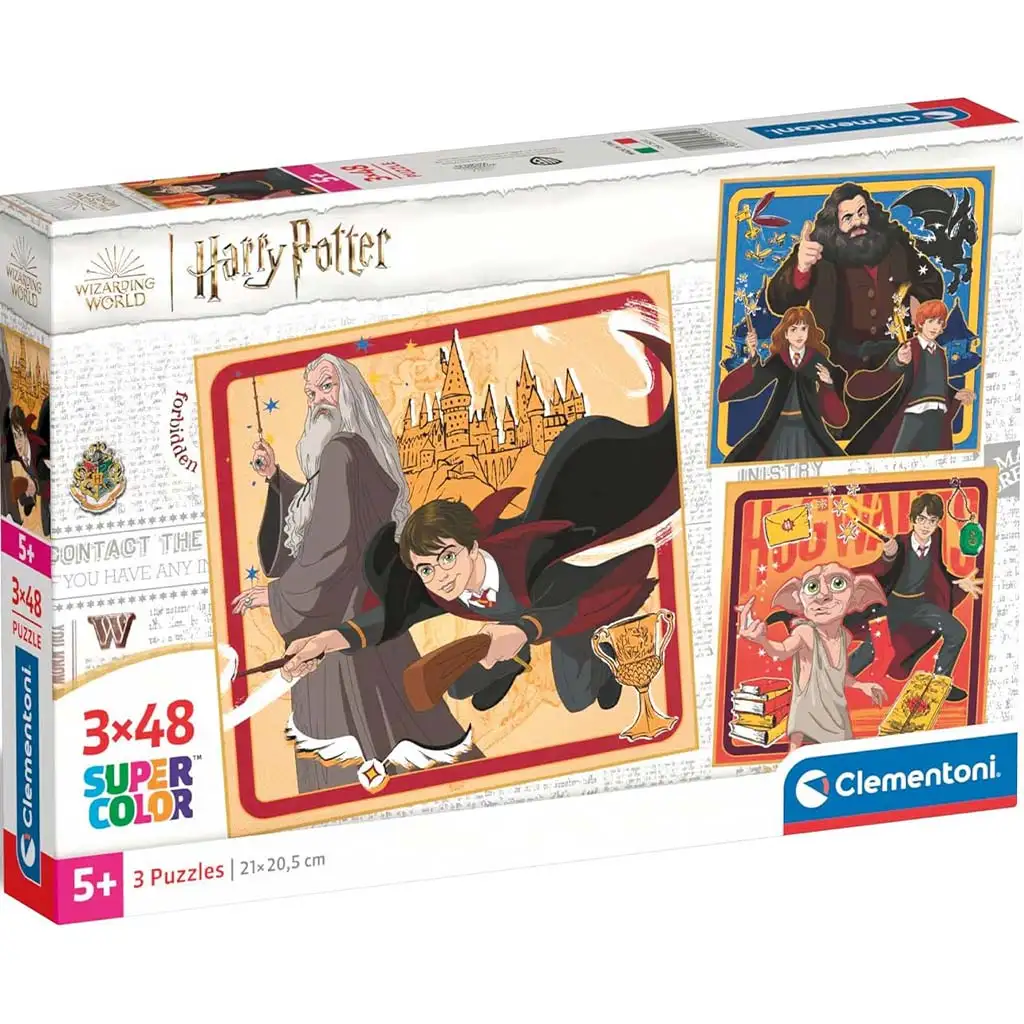 Harry Potter 3x48 Stück Supercolor Puzzle - Clementoni kép 1