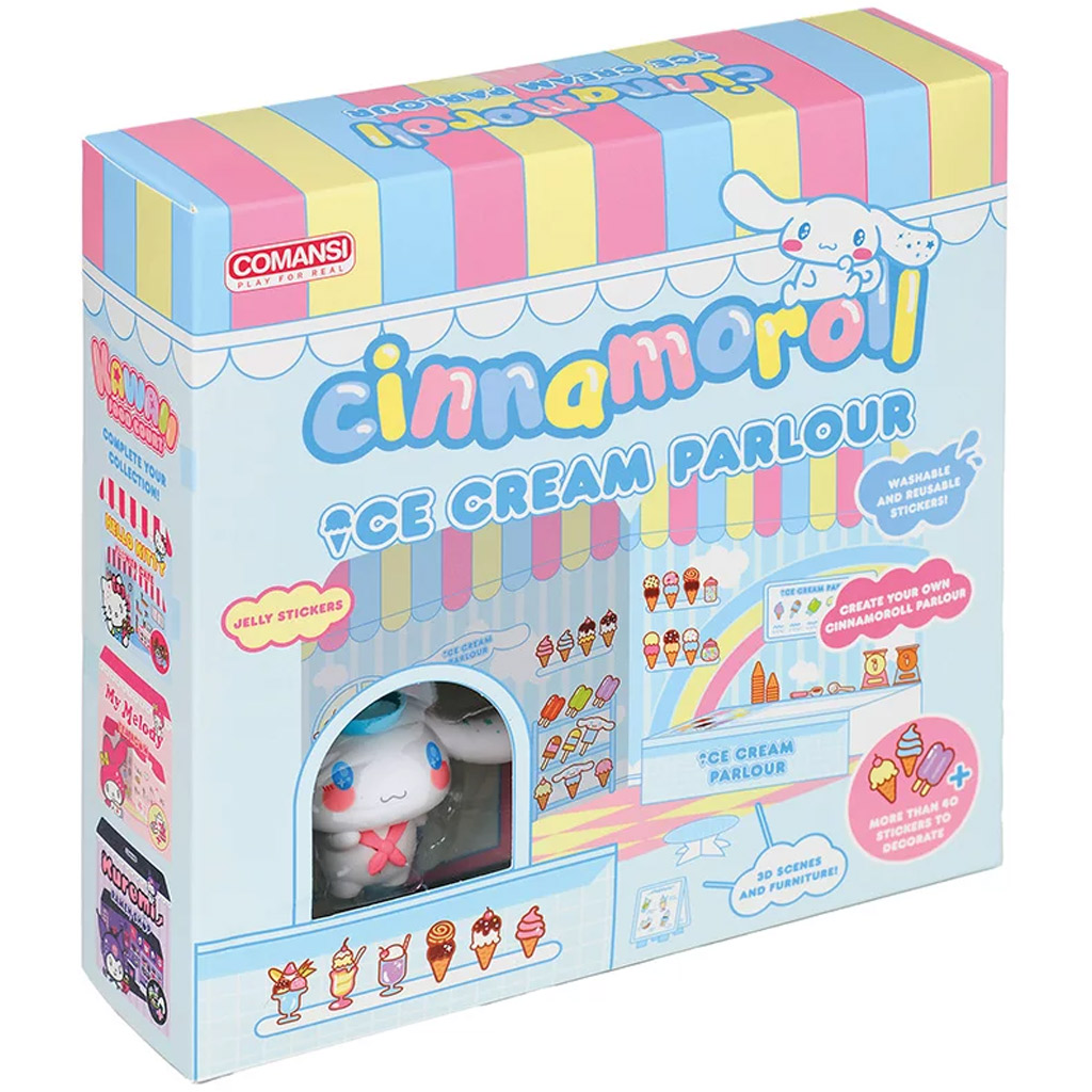 Hello Kitty: Cinnamoroll Eisdiele Figur mit aufklebbaren Haus – Comansi