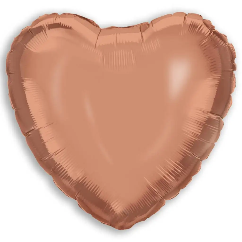 Herzförmiger Folienballon – Roségold 46 cm