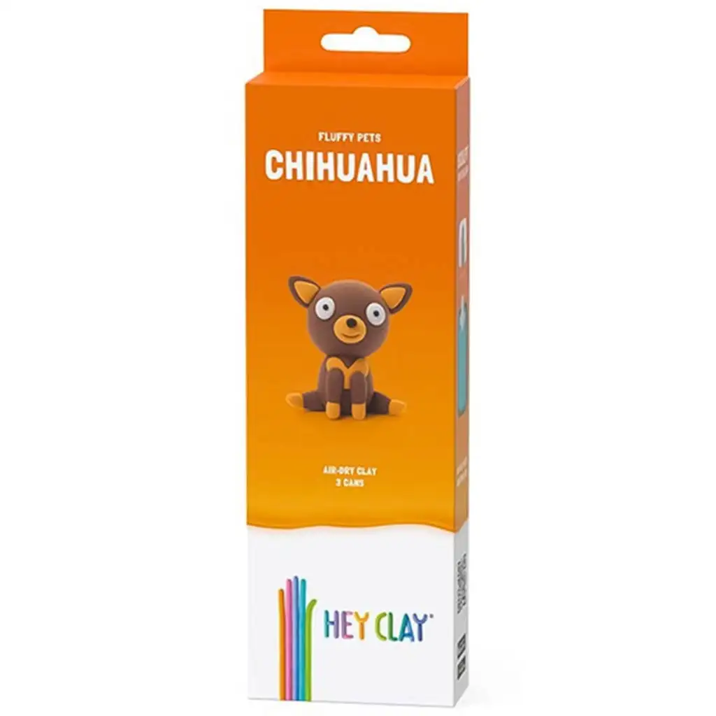 Hey Clay: Flauschige Chihuahua-Hundefigur Knetset