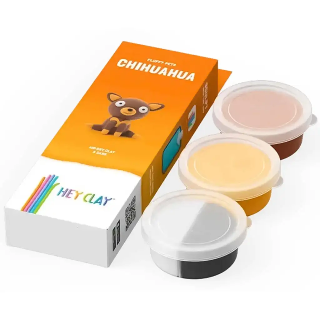 Hey Clay: Flauschige Chihuahua-Hundefigur Knetset kép 2