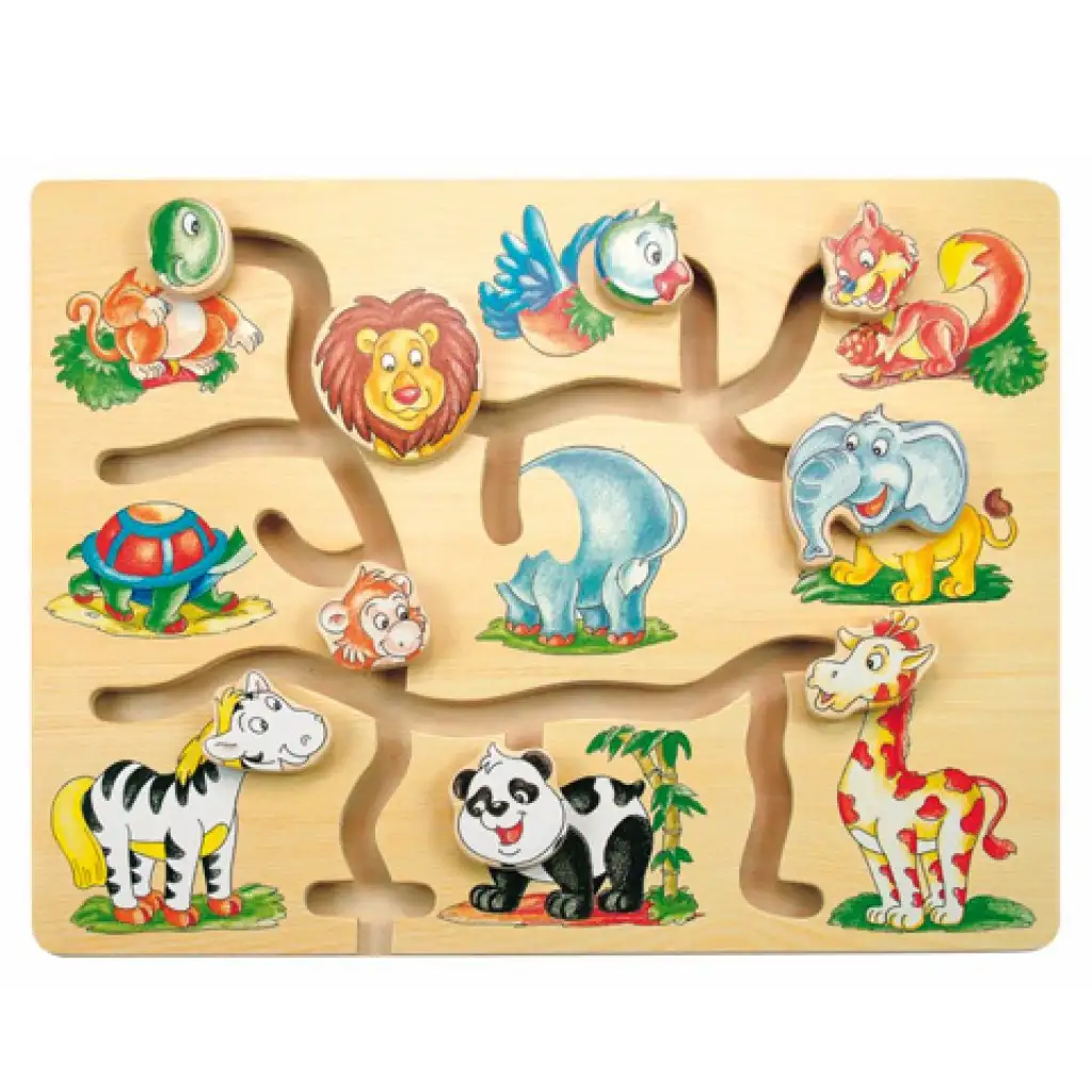 Unglaubliche Tiere Holzpuzzle