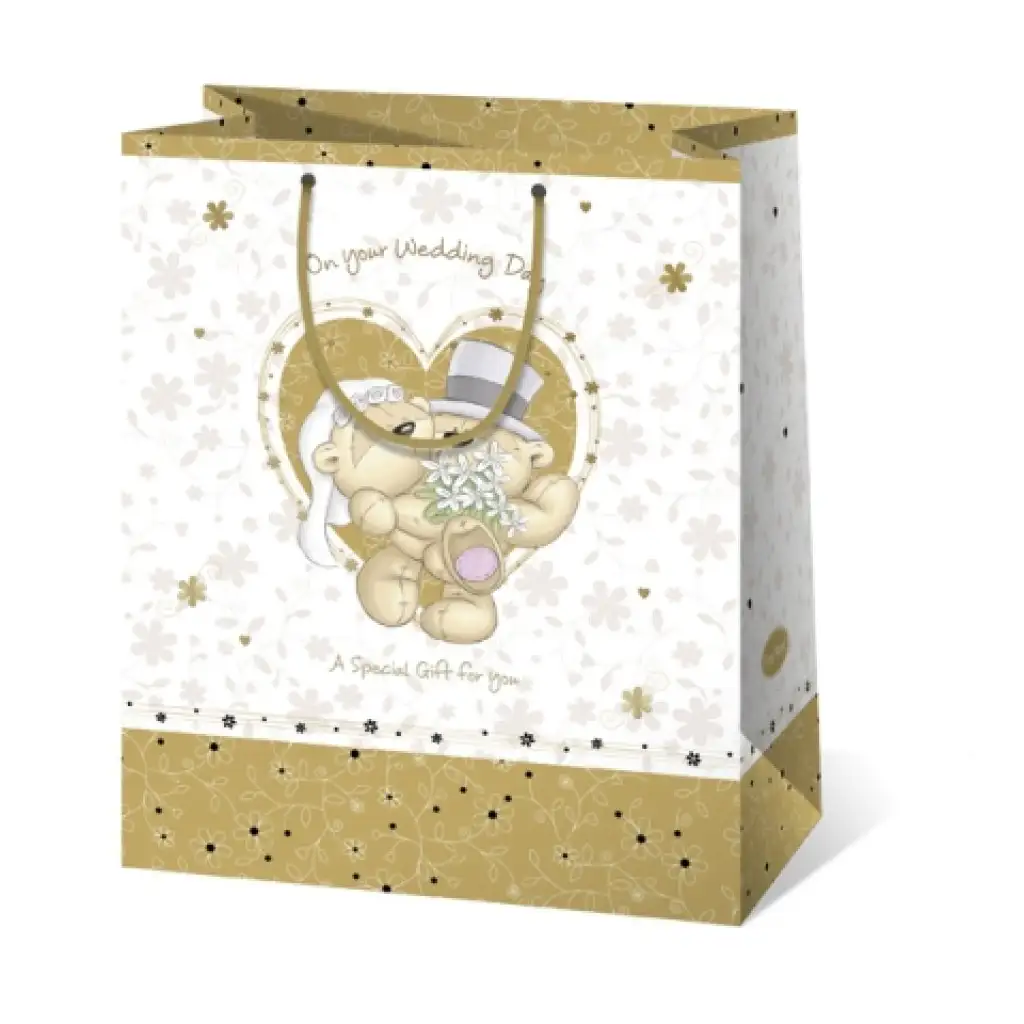 Hochzeitstag riesige Geschenktasche 33x45x15cm