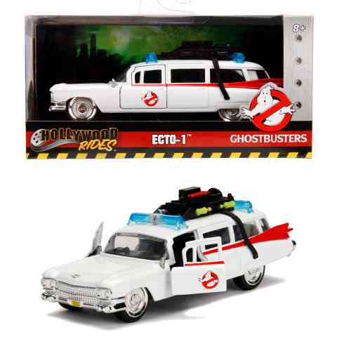 Hollywood Rides – Ghostbusters: ECTO-1 Metall-Automodell 1/32 – Simba Toys kép 1