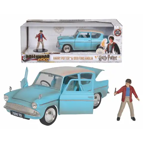 Hollywood Rides - Harry Potter: 1959 Ford Anglia Metallautomodell 1/24 - Simba Toys