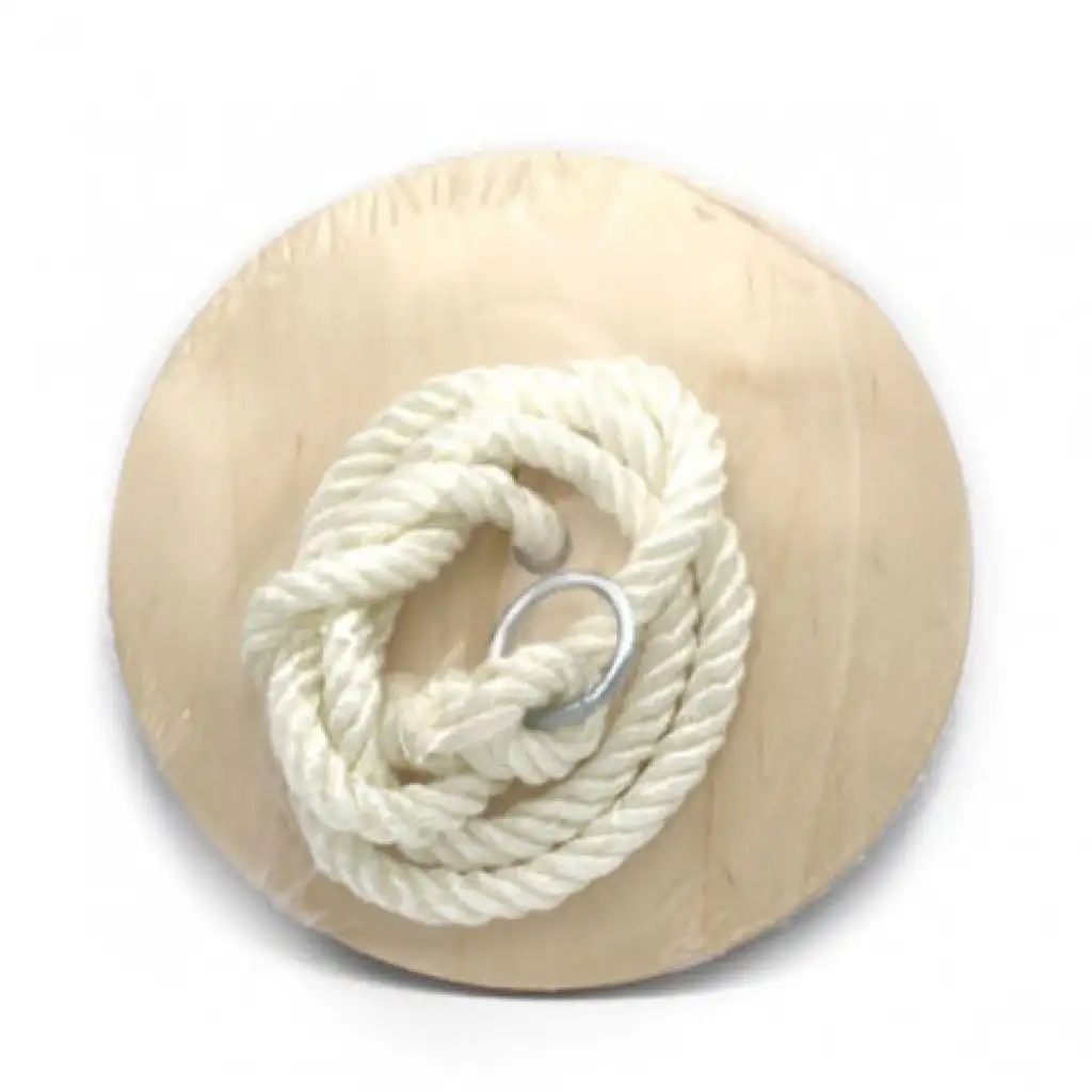 Holz-Tellerschaukel mit Seil