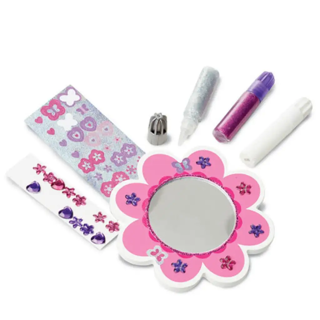 Holzblumen-Spiegel-Dekorationsset - Melissa & Doug kép 2