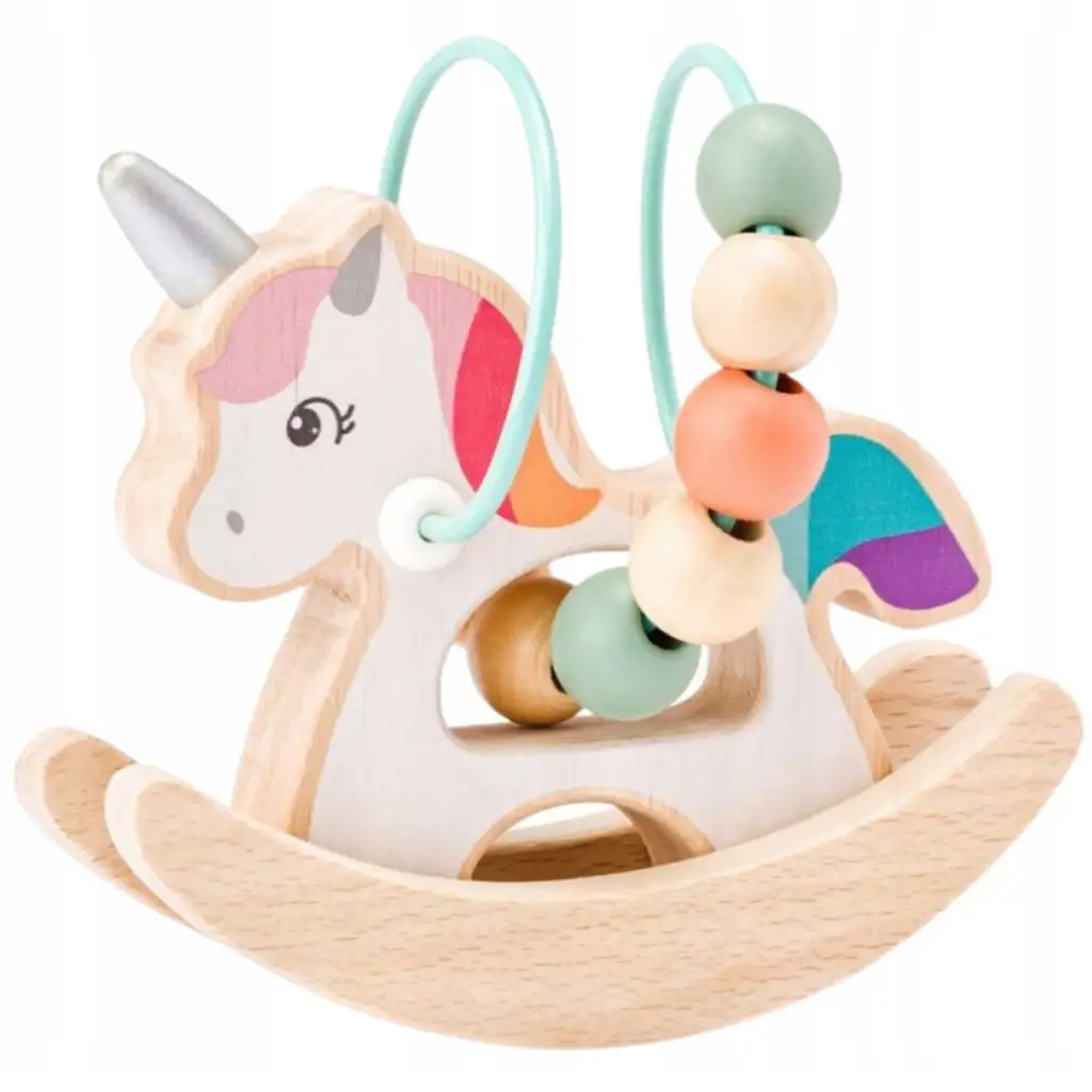 Holzeinhorn-Kugelbahn-Babyspielzeug - Woodyland
