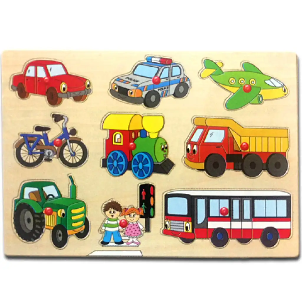 Holzfahrzeug-Formpuzzle