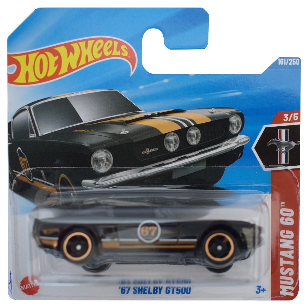 Hot Wheels: 67 Shelby GT500 schwarzes Modellauto 1/64 - Mattel