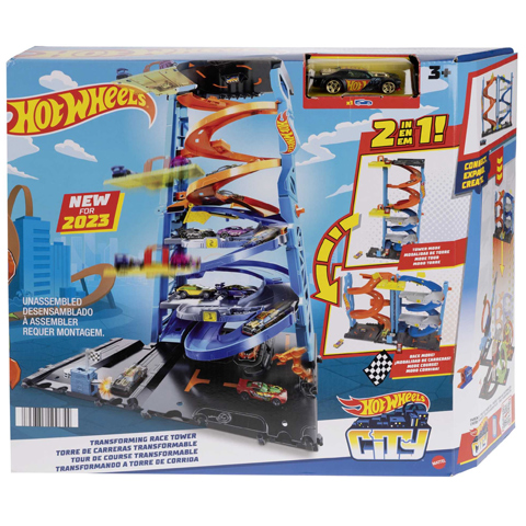Hot Wheels City: 2-in-1 Rennturn-Spielset - Mattel