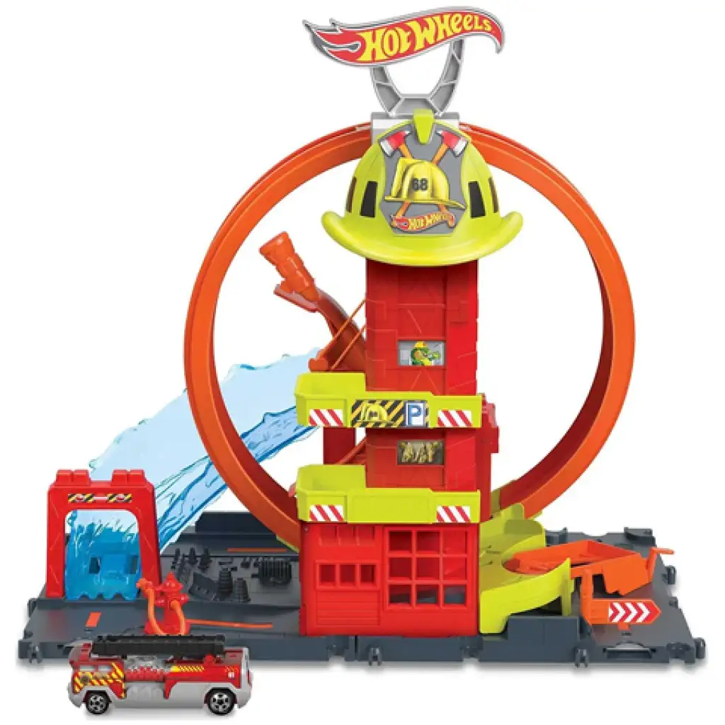 Hot Wheels City: Feuerwache Spielset - Mattel