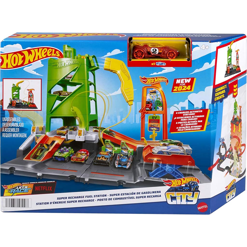 Hot Wheels: City Tankstelle Spielset mit 1 Auto - Mattel